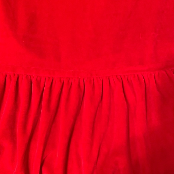 Trifles NWT Holiday Red Velvet Popover Dress, Unstructured Fit, Scoop neckline - Picture 5 of 7